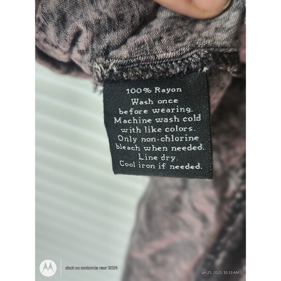 Rock & Republic Collared Short Sleeve Shirt Hi-Low Animal Print Size  XXL #p80-8 - Picture 8 of 10